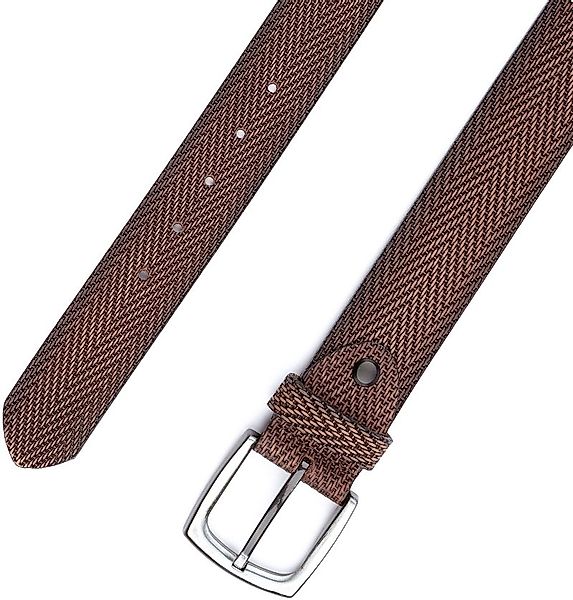 Suitable Ledergürtel Struktur Leder Braun - Größe 95 günstig online kaufen