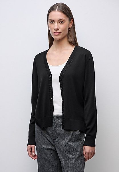 STREET ONE Strickjacke mit Rippstrickdetails günstig online kaufen