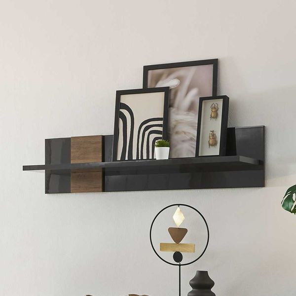 Modernes Wandboard in Dunkelgrau Eichefarben günstig online kaufen