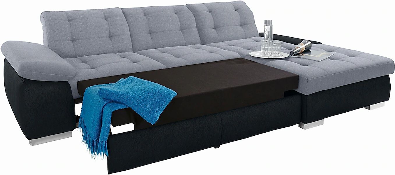 sit&more Ecksofa »Ontario L-Form«, XXL, wahlweise mit Bettfunktion günstig online kaufen