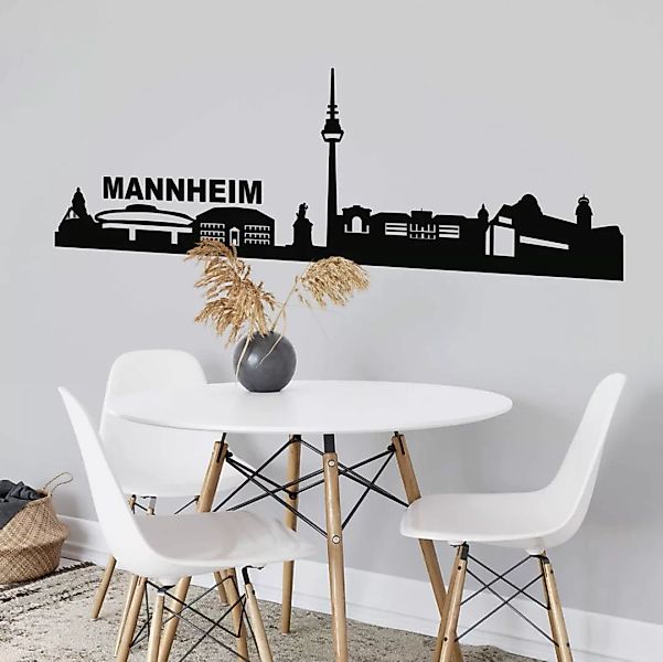 Wall-Art Wandtattoo "Stadt Skyline Mannheim 120cm", (1 St.) günstig online kaufen
