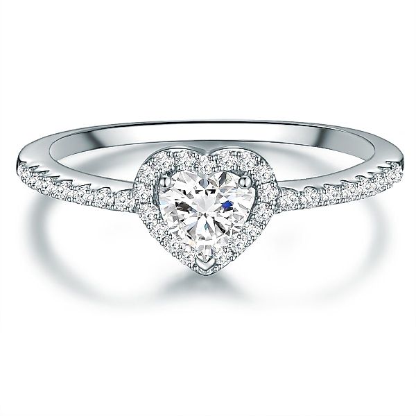 Trilani Silberring Herz silber, mit Zirkonia günstig online kaufen