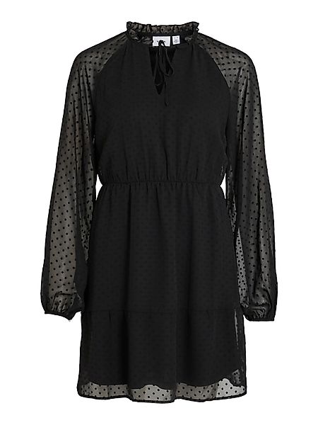 Vila Spitzenkleid Dobby (1-tlg) Rüschen günstig online kaufen