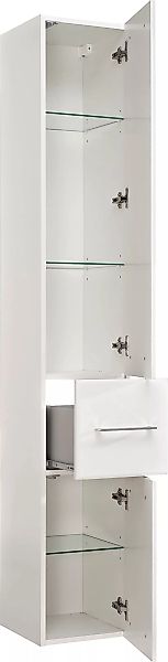 Saphir Hochschrank "Quickset 376 Badschrank 30 cm breit, 2 Türen, 1 Schubla günstig online kaufen