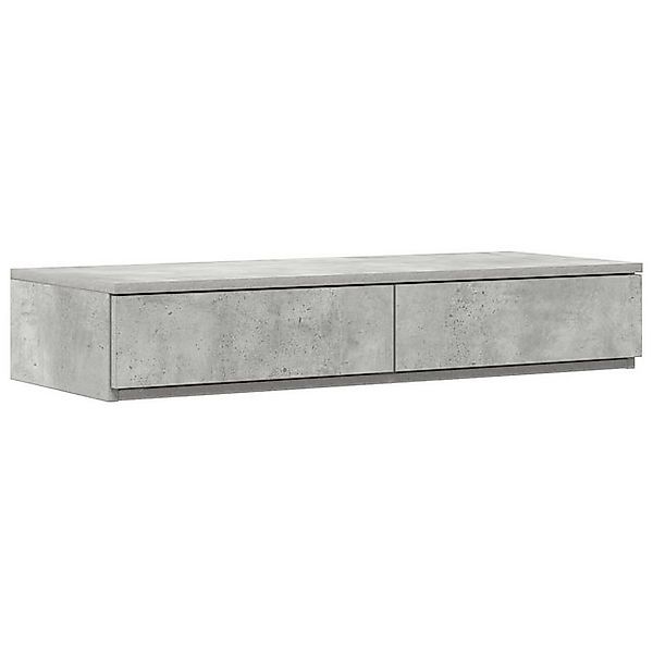 vidaXL Bett Stauraum Bettgestell Beton Grau 90x200 cm (1-tlg) günstig online kaufen