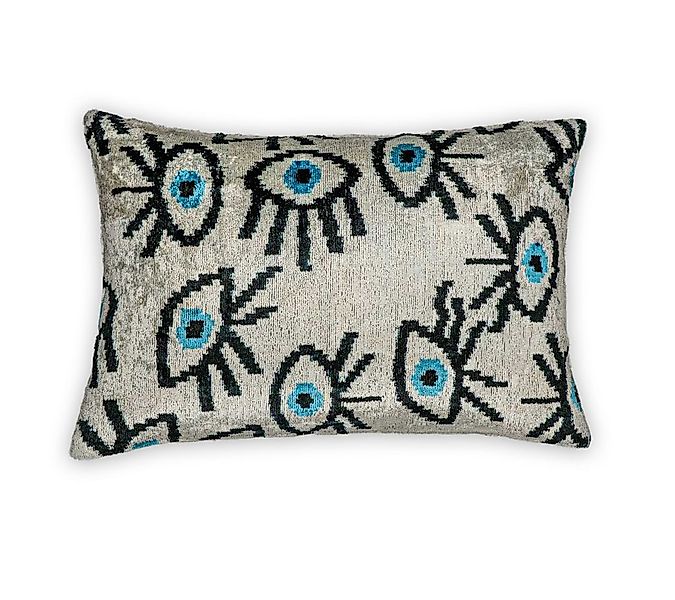 von strohdeicher design Dekokissen Ikat Kissenbezug Augen Muster 40 x 60cm. günstig online kaufen