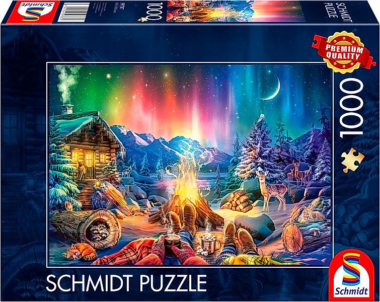 Schmidt Spiele Puzzle Lagerfeuerromantik unterm Sternenhimmel, 1000 Puzzlet günstig online kaufen