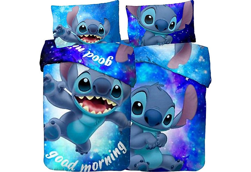 BERONAGE Wendebettwäsche Lilo & Stitch Bettwäsche Out of The World Biber / günstig online kaufen
