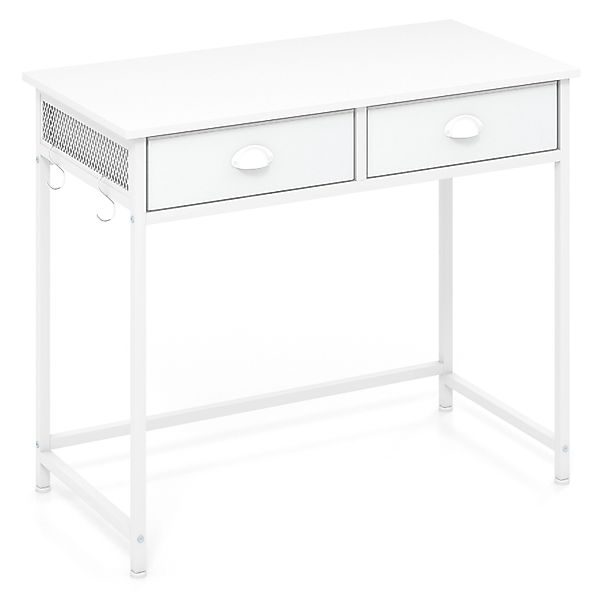 Costway Kleiner Schreibtisch 90 x 45 x 75 cm Weiß günstig online kaufen