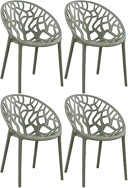 CLP Gartenstuhl Hope (4er Set, 4 St), Kunststoff, stapelbar, wetterfest günstig online kaufen