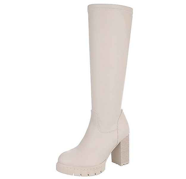 Ital-Design Elegante hohe Stiefel mit Blockabsatz für Damen High-Heel-Stief günstig online kaufen