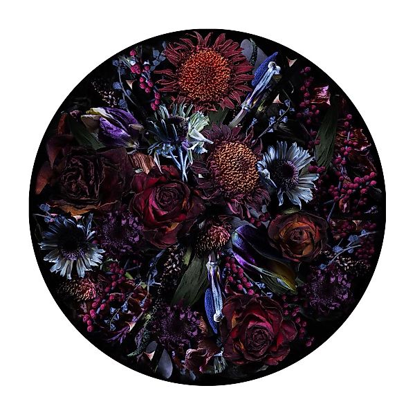 Moooi Carpets - Fool's Paradise Teppich rund Ø350cm - schwarz/rot/blau günstig online kaufen