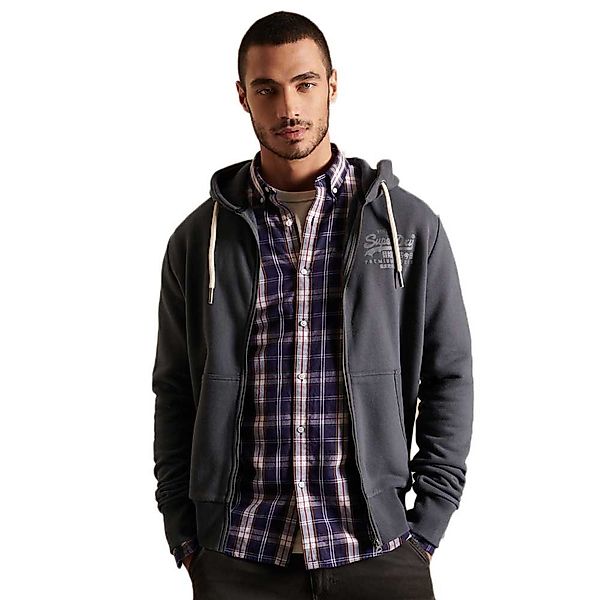 Superdry Vl Tonal Zip Hood Pullover M Charcoal günstig online kaufen