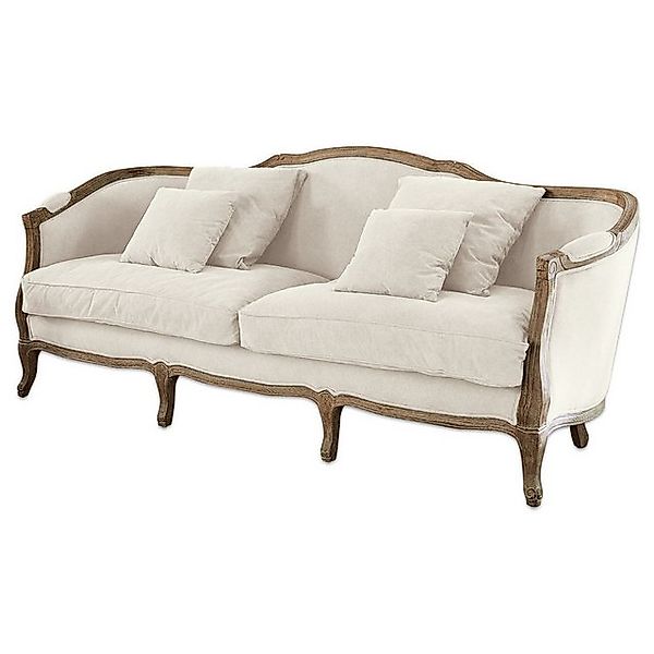 Mirabeau Sofa charmantes Sofa Monneville mit Eichenholzgestell und Zierkiss günstig online kaufen