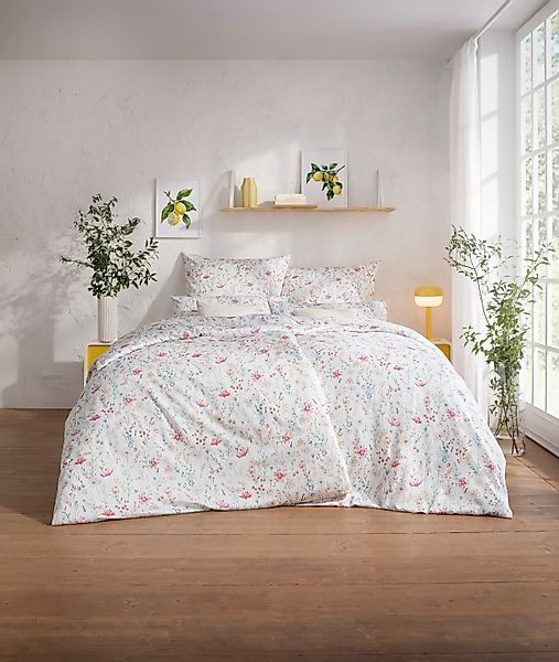 Estella Bettwäsche Mako Satin Celeste 135x200+Kissen günstig online kaufen