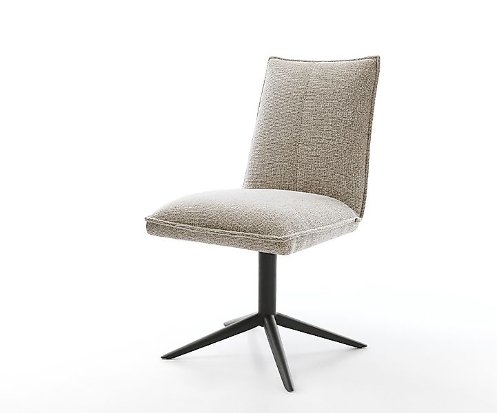 Drehstuhl Lelio-Flex Webstoff Soft Beige Fußkreuz Schwarz 360° drehbar Wipp günstig online kaufen