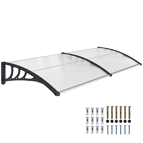 Outsunny Pultvordach Vordach für Haustür 75x195x23 cm Überdachung aus 5mm P günstig online kaufen