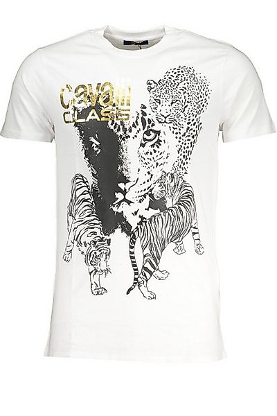 Cavalli Class T-Shirt Weiße Kurzarm Herren T-Shirt mit Rundhals und günstig online kaufen