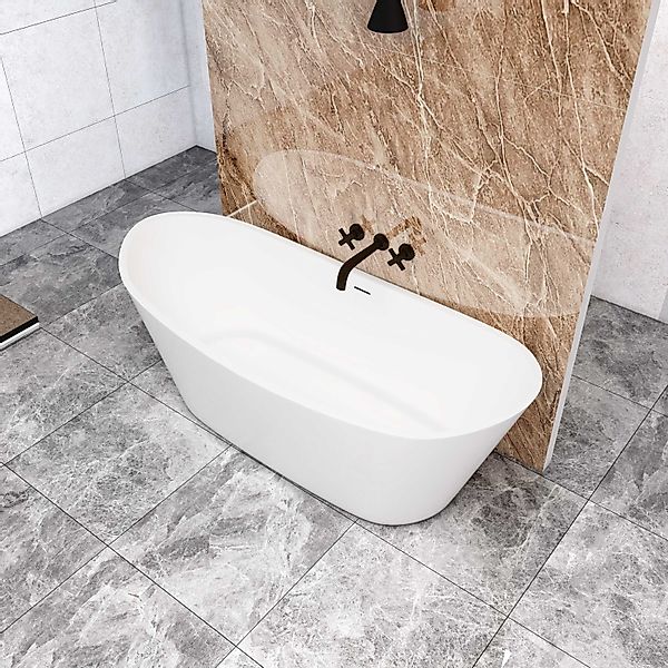 duschspa Badewanne Schiffsform-Freistehende Badewanne, weiß, Acrylbadewanne günstig online kaufen