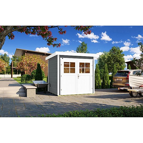 weka Gartenhaus 227 Gr.1, Flachdach, grau, 21 mm günstig online kaufen