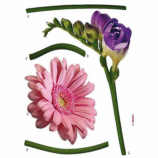 Komar Wandtattoo "Fiore - Größe 50 x 70 cm", (5 St.), selbstklebend, Wandst günstig online kaufen