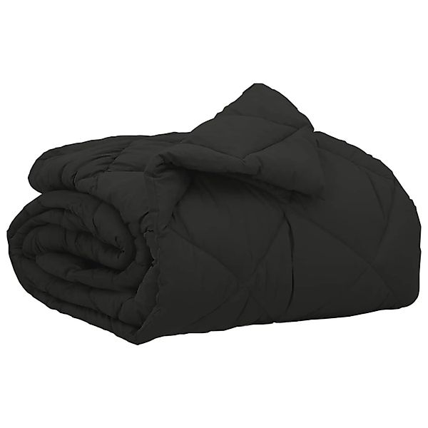 vidaXL Ganzjahresbettdecke Schwarz 220 x 140 cm Mikrofaser 42025590 günstig online kaufen