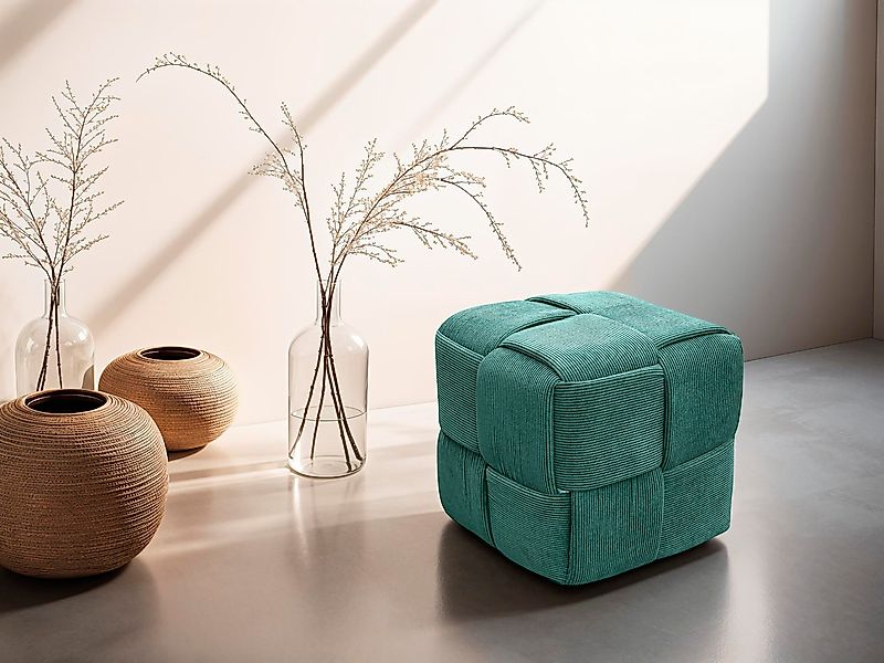 byLIVING Pouf Urban, Cord Bezug, Vollpolster, günstig online kaufen