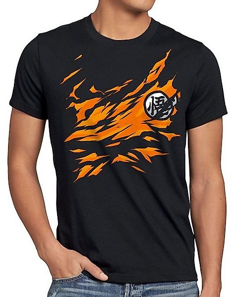 style3 T-Shirt Goku Brust songoku dragonball z ball super saiyan super vege günstig online kaufen