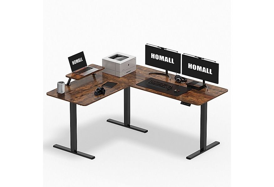 HOMALL Eckschreibtisch Höhenverstellbarer Schreibtisch L-förmiger Eckschrei günstig online kaufen