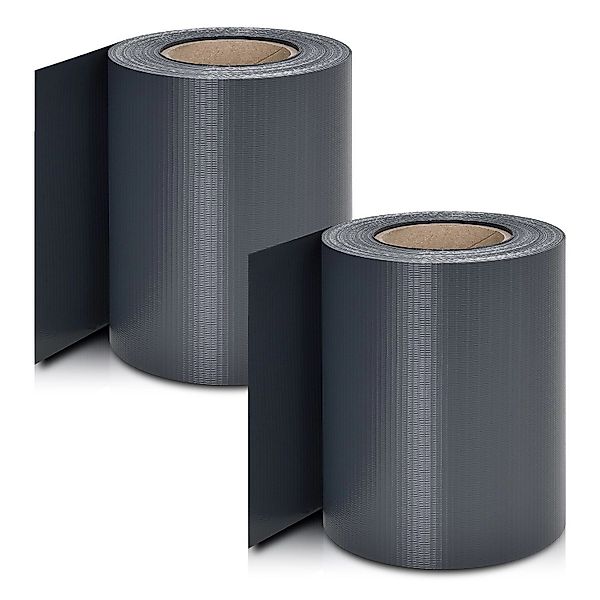 Juskys PVC Sichtschutzstreifen 2er Set Anthrazit günstig online kaufen