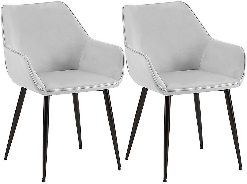 CLP Esszimmerstuhl Luena (2er Set, 2 St), Stoff- oder Samt, bis 150 kg günstig online kaufen
