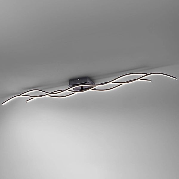 JUST LIGHT Deckenleuchte »WAVE« LED-Board 1 Stk. Warmweiß Deckenlampe günstig online kaufen