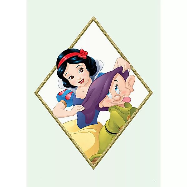 KOMAR Wandbild - Snow White & Dopey - Größe: 50 x 70 cm mehrfarbig Gr. one günstig online kaufen