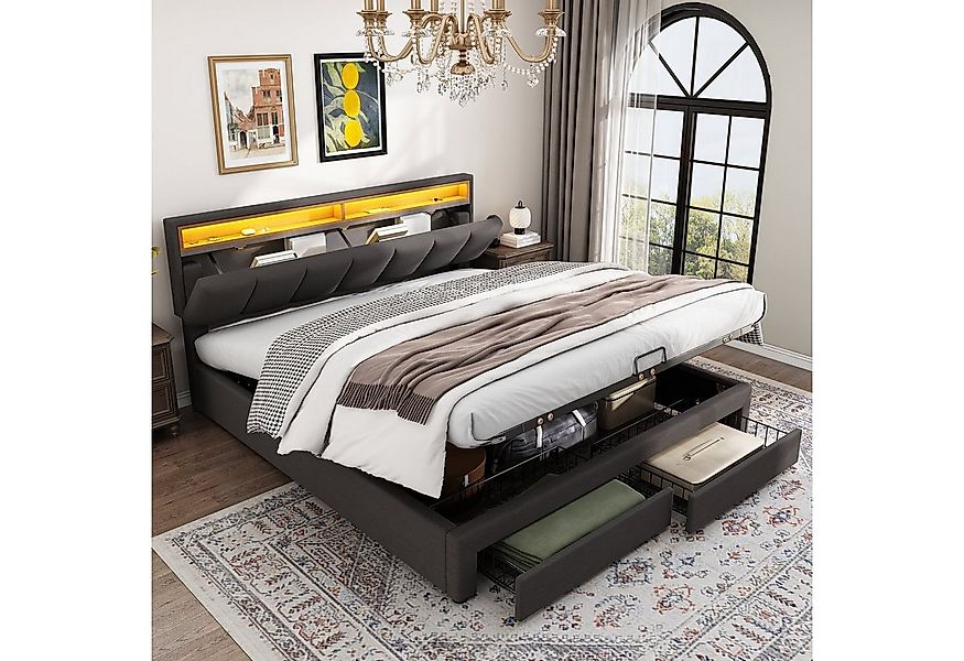 HAUSS SPOLE Polsterbett Polsterbett Boxspringbett hydraulisches Doppelbett günstig online kaufen