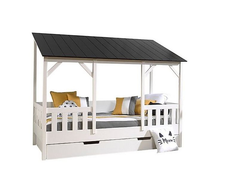 58 aufm Kessel Bettgestell Hausbett Kateena 214x105x174 Kinderbett MDF+Mass günstig online kaufen