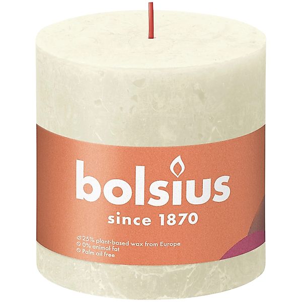 Bolsius Stumpenkerze Bolsius Rustik Stumpenkerze weiche günstig online kaufen