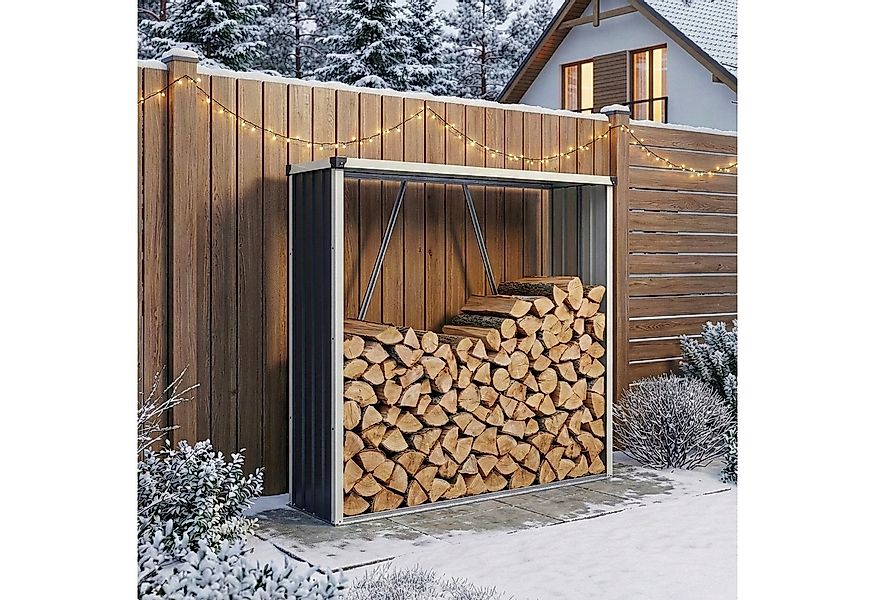 casa.pro Kaminholzregal, BxTxH:158x47x152 cm, »Kalmar« Brennholzunterstand günstig online kaufen