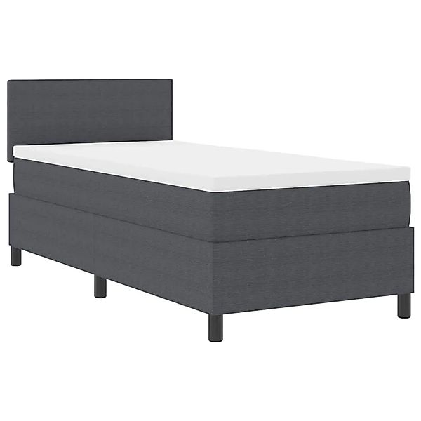 vidaXL Boxspringbett Dunkelgrau und Weiß 203 x 90 x 88 cm Cordstoff 3337584 günstig online kaufen