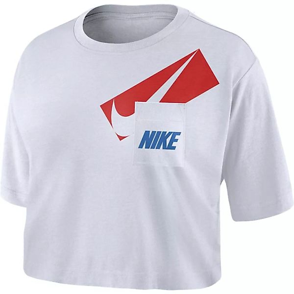 Nike Dri-fit Graphic Crop Kurzarm T-shirt L White / Black günstig online kaufen