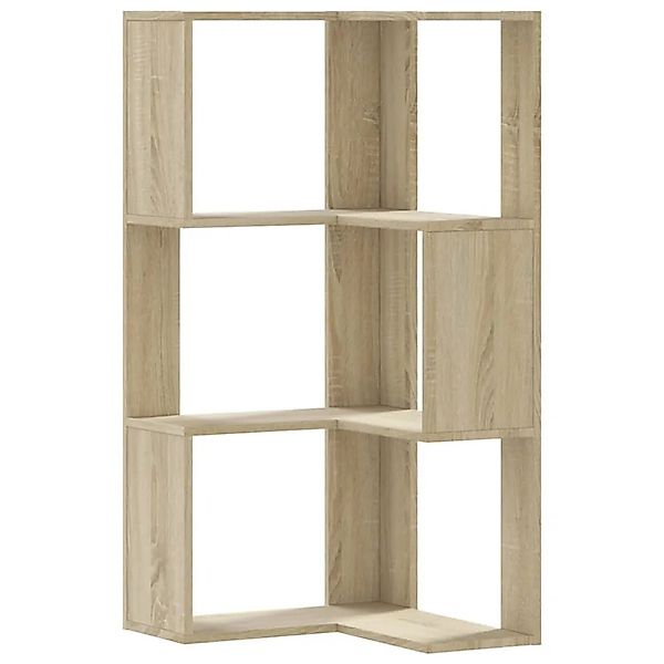 vidaXL Eck-Bücherregal 3 Böden Sonoma-Eiche 50x50x102 cm Holzwerkstoff 8525 günstig online kaufen