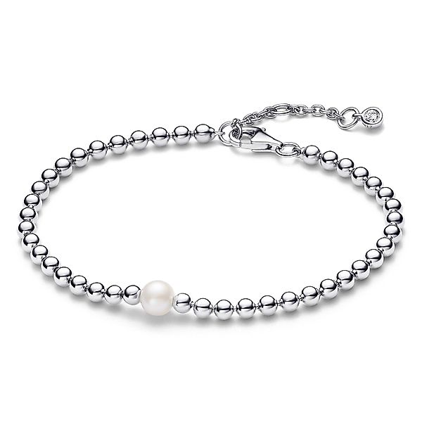 Pandora Silberarmband Süßwasser-Zuchtperle & Kugeln Silber günstig online kaufen