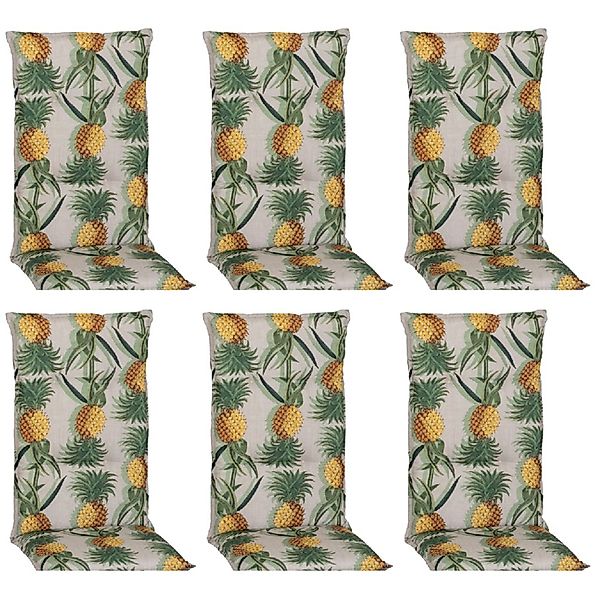 Beo Sitzauflage Hochlehner Treffelstein 6er-Set Ananas- Motiv günstig online kaufen