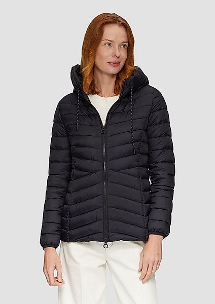s.Oliver Winterjacke Outdoor-Jacke Leichte Steppjacke mit Logo-Kapuze günstig online kaufen