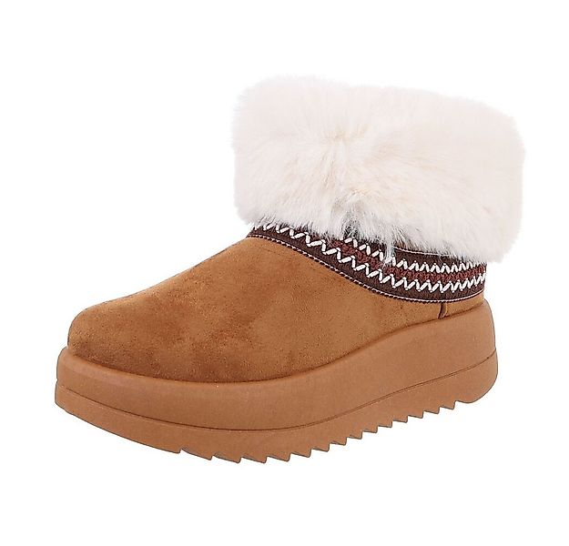 Ital-Design Damen Snowboots Freizeit Snowboots (87214355) Flach Plateaustie günstig online kaufen