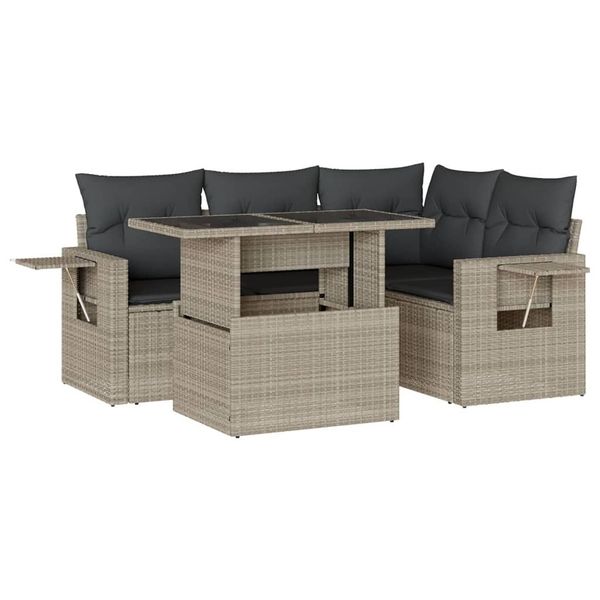 vidaXL Gartenlounge-Set 5-tlg. Garten-Sofagarnitur mit Kissen günstig online kaufen