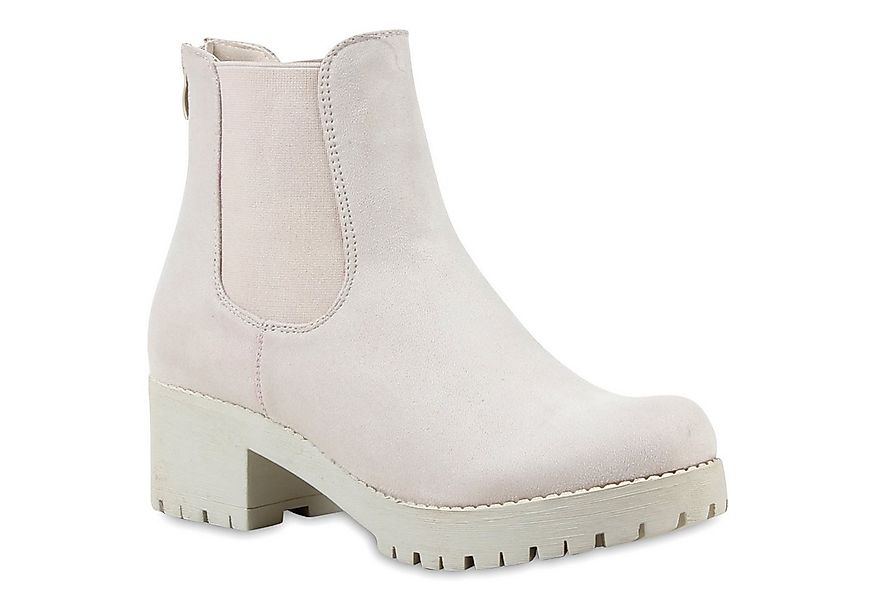 VAN HILL 79970 Chelseaboots Damen Chelsea Boots Blockabsatz Plateau Stiefel günstig online kaufen