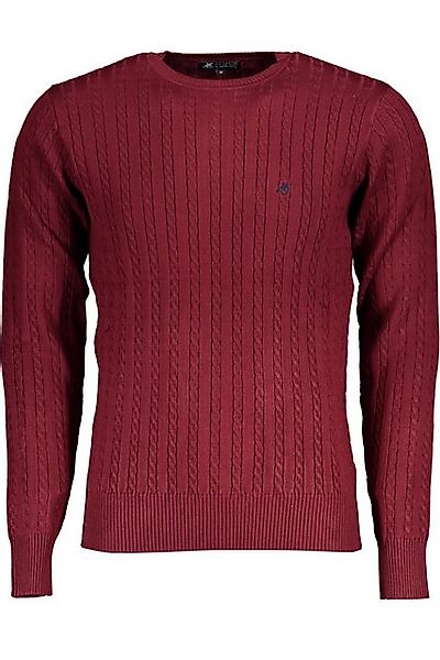 U.S. GRAND POLO Strickpullover Elegantes rotes Herrenhemd: Langarm, Sticker günstig online kaufen