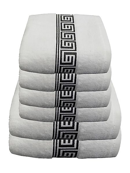 Julie Julsen Handtücher 6-Handtücher-WEIß-SCHWARZ, Baumwolle (6-St) günstig online kaufen