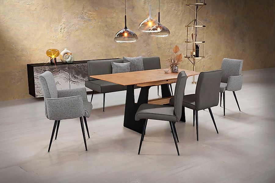 K+W Komfort & Wohnen Essgruppe "Giacomo I" Polsterbank, 2 Stühle und 2 Arml günstig online kaufen