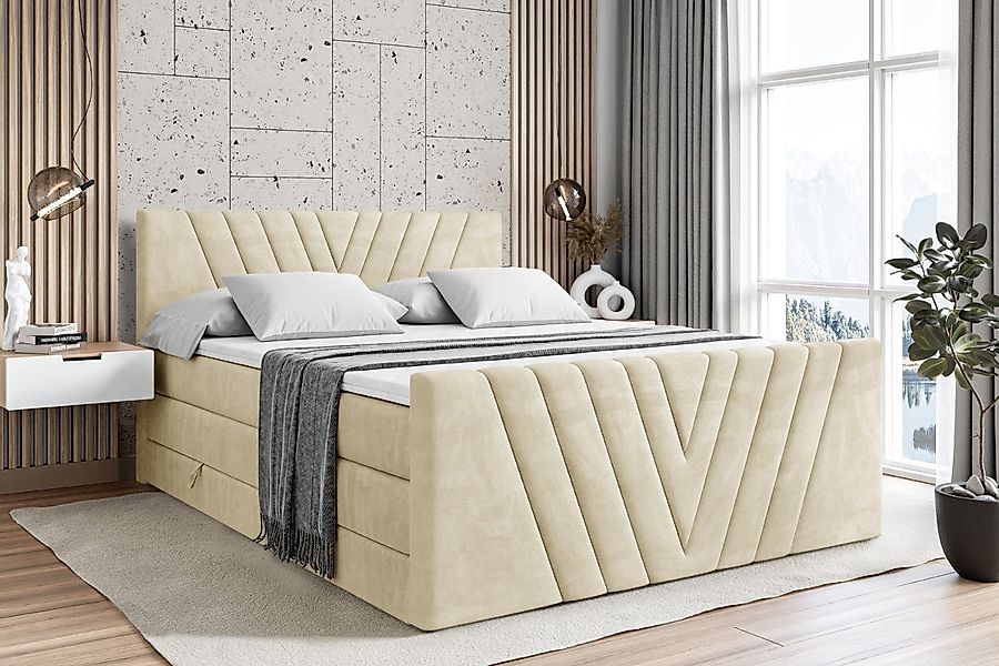 ALTDECOR Boxspringbett ERNINA-Z KING (Multipocket-Matratze H4, H3 Matratze günstig online kaufen